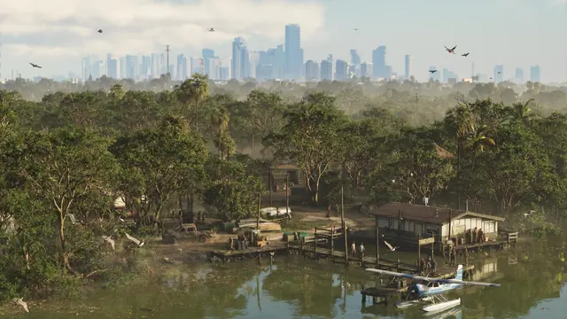 Official GTA VI screenshot of the Grassrivers wetlands